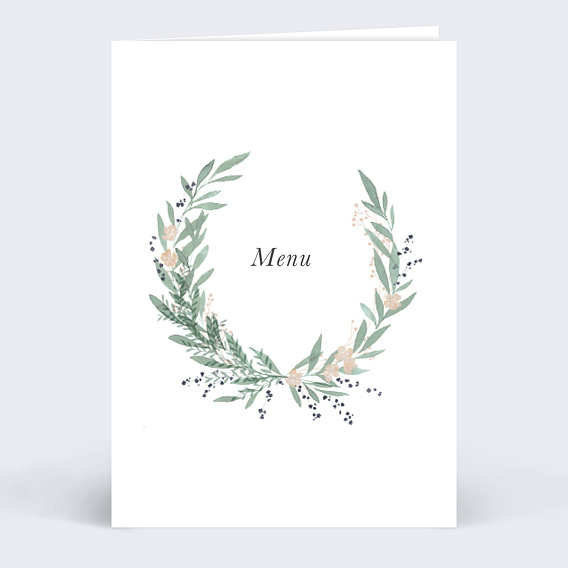 Menu mariage Couronne de Laurier