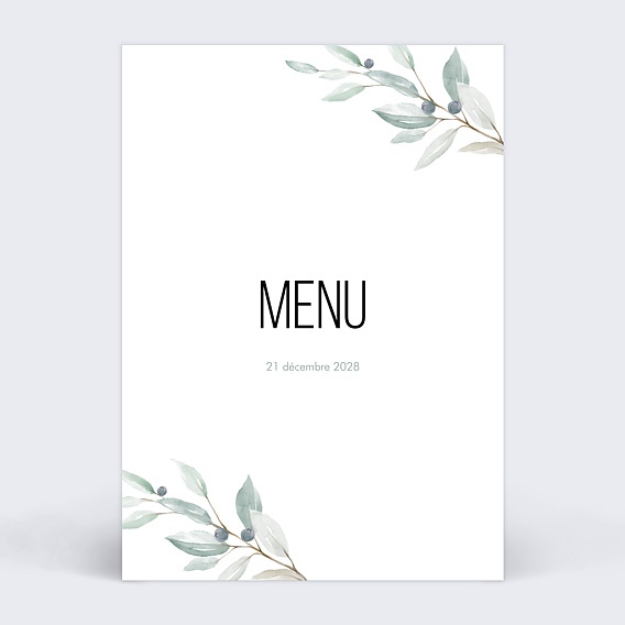 Menu mariage Couronne d’Oliviers