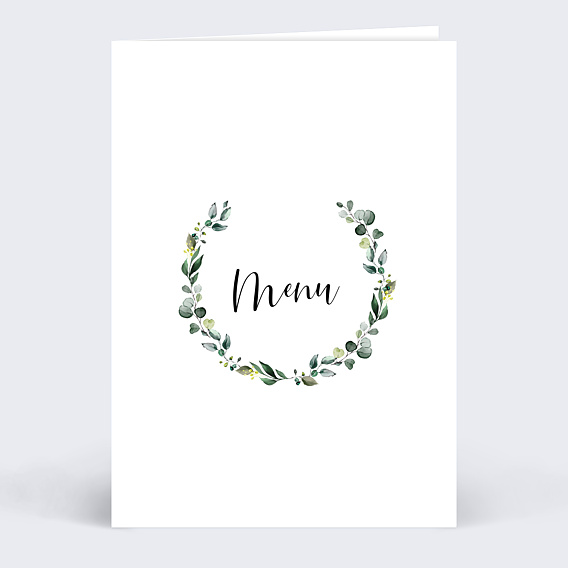 Menu mariage Couronne Eucalyptus