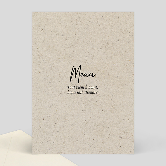 Menu Mariage Esprit Chiné