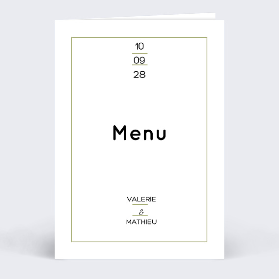 Menu mariage Graphique