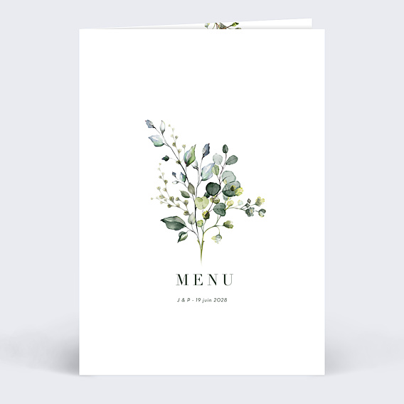 Menu Mariage Herbarium