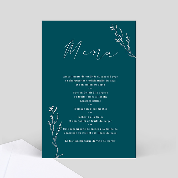 Menu mariage Idylle