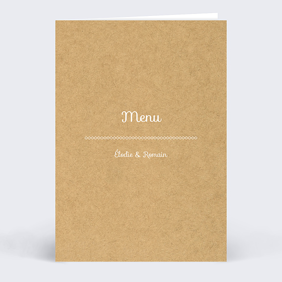 Menu de Mariage Instant Élégant