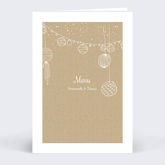 Menu mariage Instant Rêvé