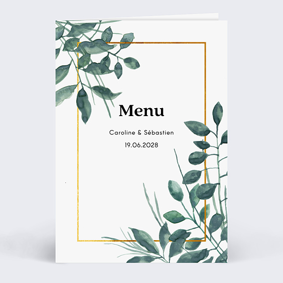 Menu de mariage Luxe