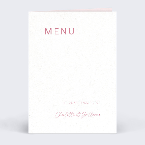 Menu mariage Maison Lemoine X Popcarte - Ivory