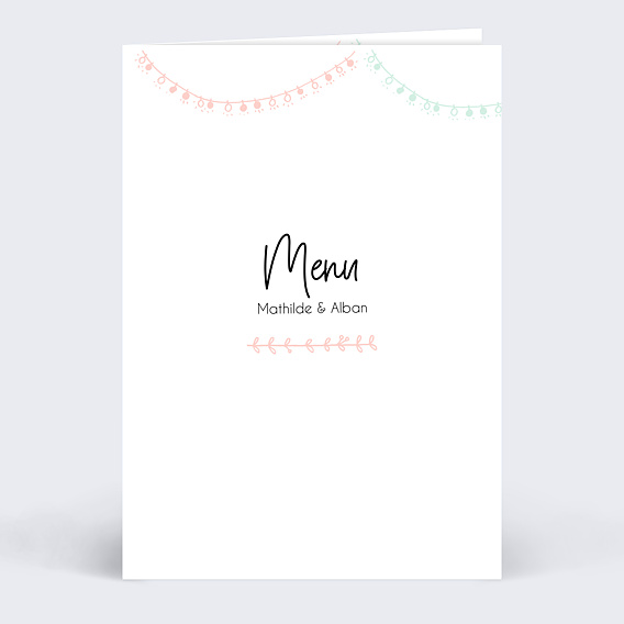 Menu mariage Mariage Illustré