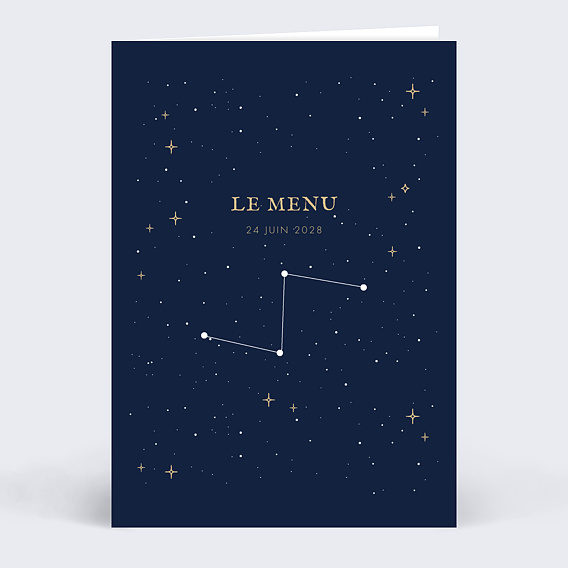 Menu mariage Notre Constellation