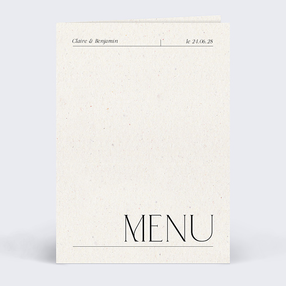 Menu mariage Notre essentiel