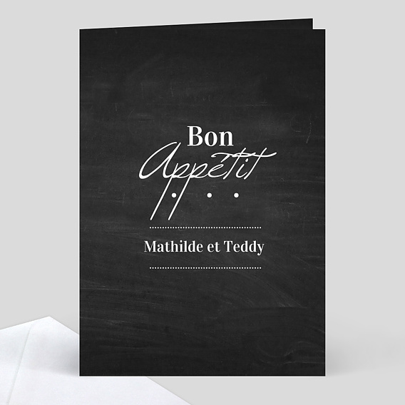 Menu de mariage Photomaton ardoise