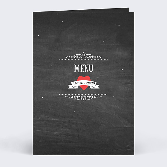 Menu mariage Polaroïd