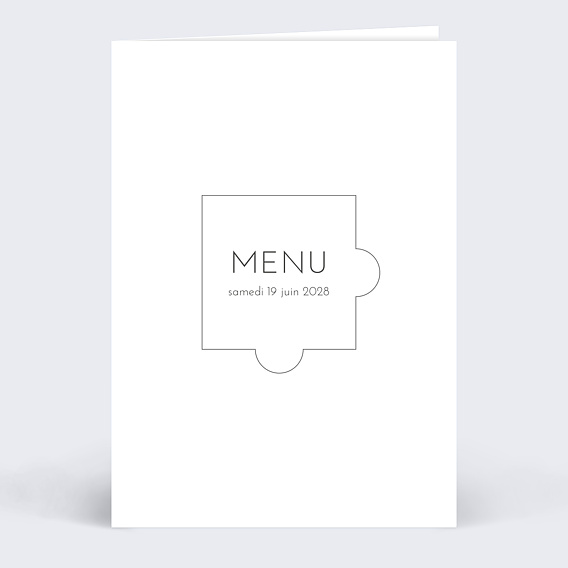 Menu mariage Puzzle