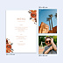 Menu Mariage Poster Fleurs Oranges