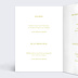 Menu Mariage Amour lumineux