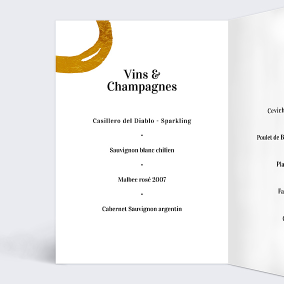 Menu Mariage Alliance