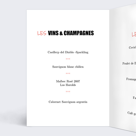 Menu Mariage Affiche de Film