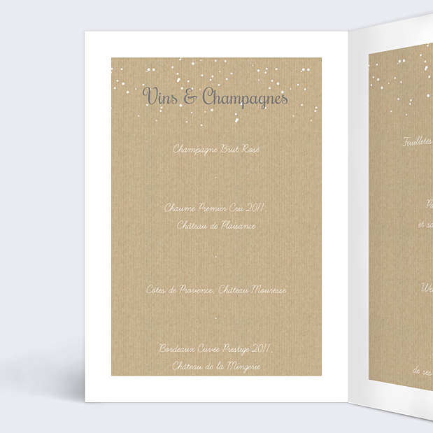 Menu de Mariage Instant Rêvé Intérieur Gauche