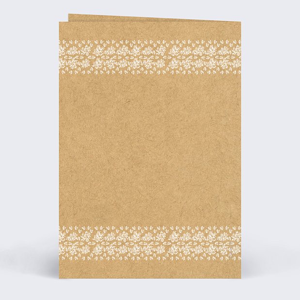 Menu de Mariage Jolie Dentelle Verso