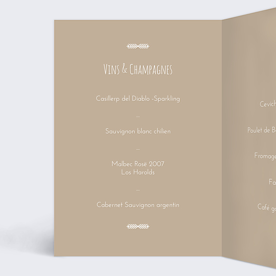 Menu Mariage Nous Nous Marions