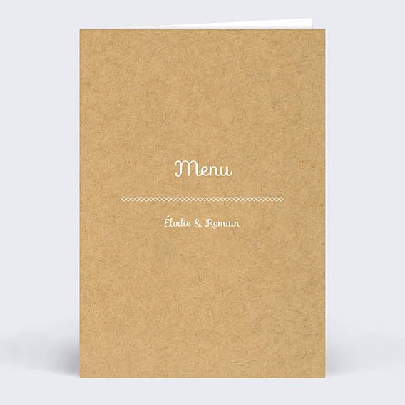 Menu mariage Instant Élégant