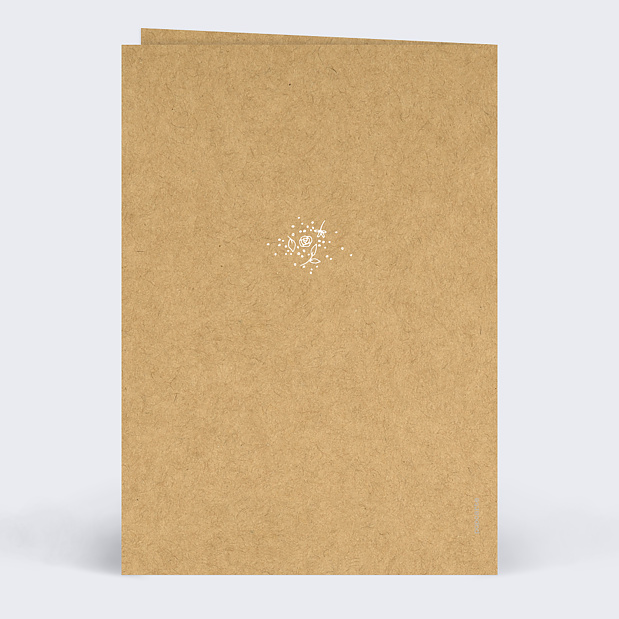 Menu de Mariage Fleurs de Printemps Verso