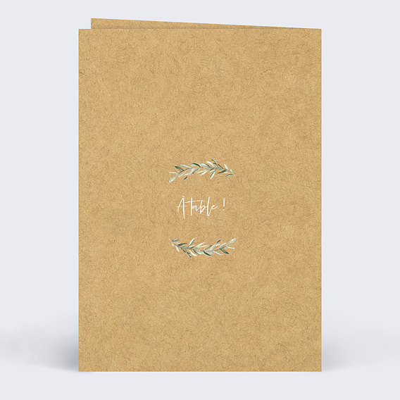 Menu mariage Brins de Lauriers Verso