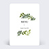 Menu mariage Aquarelle Botanique
