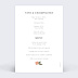 Menu mariage Céramique Verso