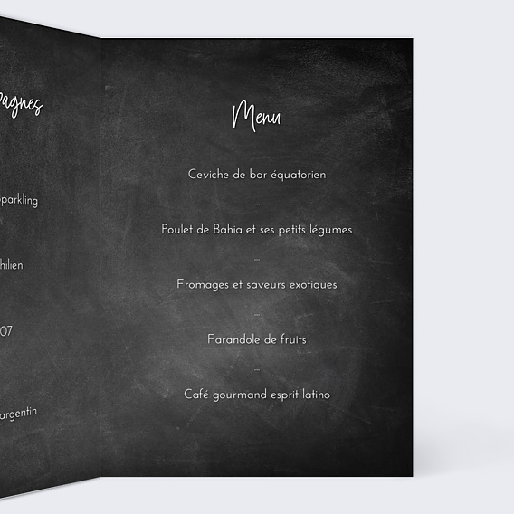 Menu Mariage Jolie Craie