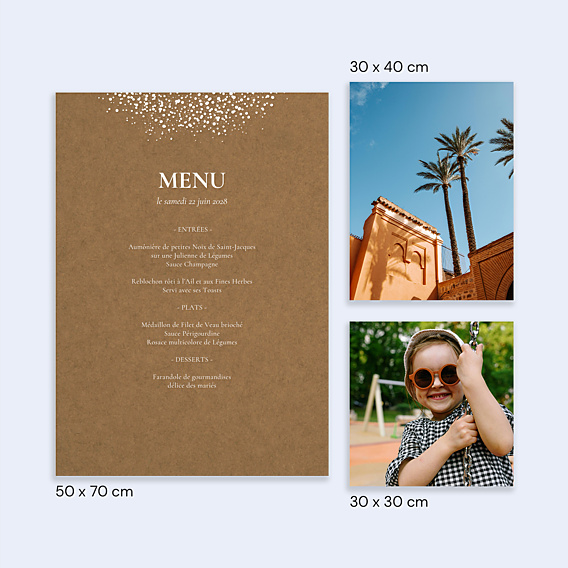 Menu Mariage Menu Dentelle Poster