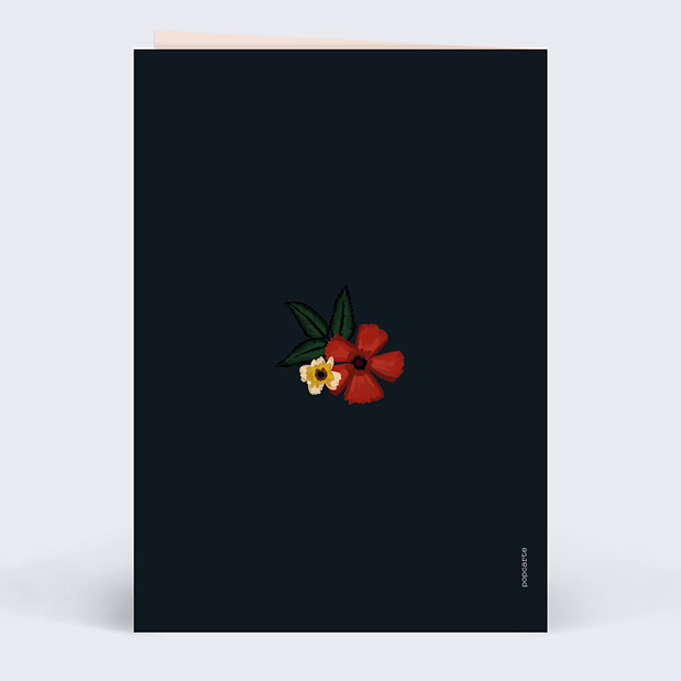 Menu de mariage Anémone Verso