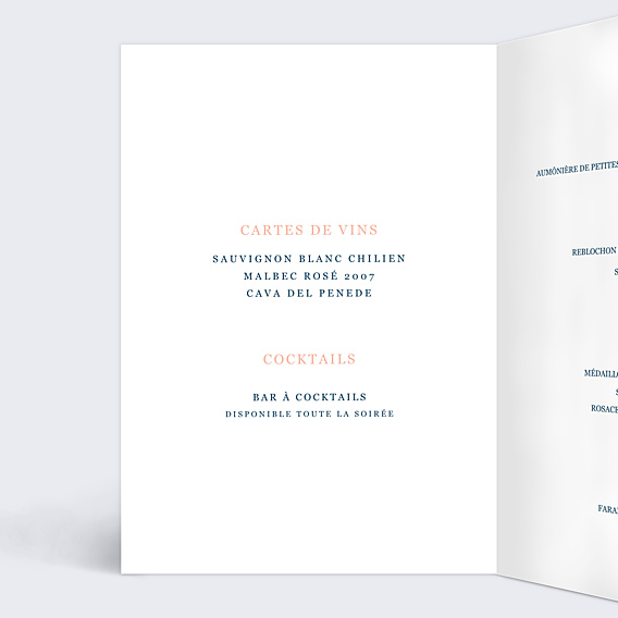 Menu Mariage Caractère