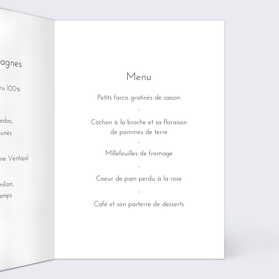 Menu Mariage Puzzle