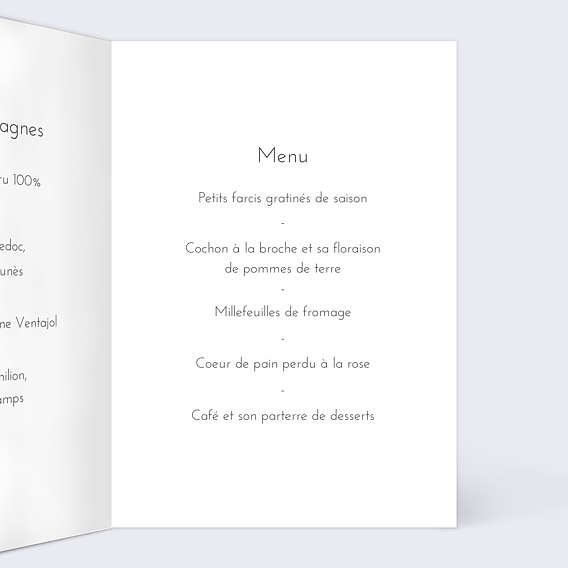 Menu Mariage Puzzle