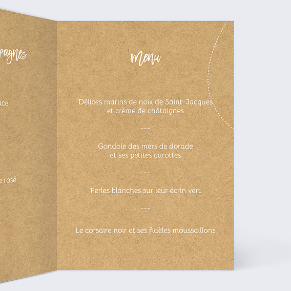 Menu Mariage Ensemble en Vadrouille