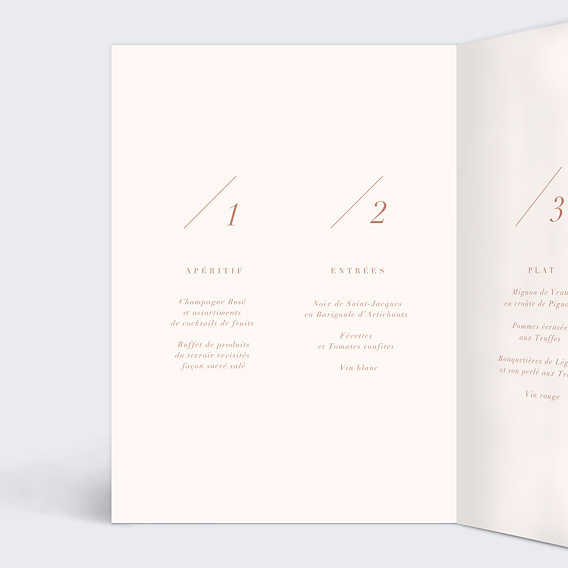 Menu mariage Botanica Intérieur Gauche