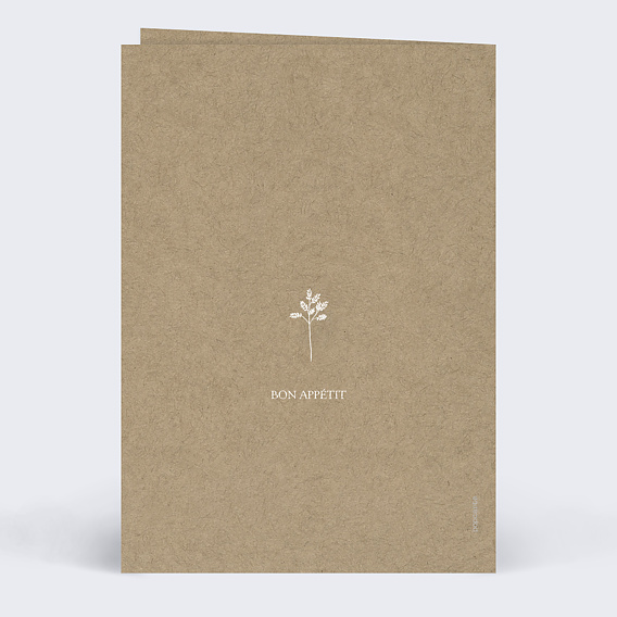 Menu mariage Bouquet Champêtre Verso