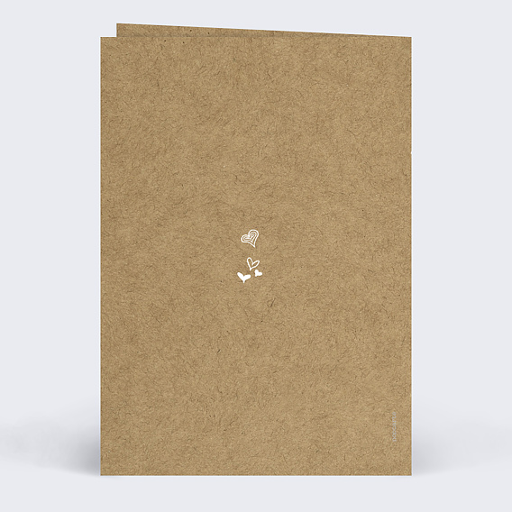 Menu mariage Corde à Linge Verso