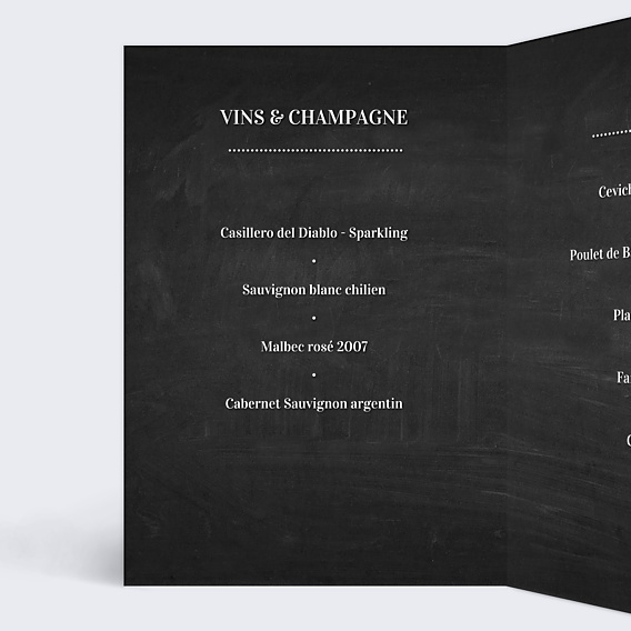 Menu Mariage Photomaton Ardoise