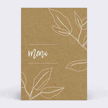 Menu Mariage Esquisse Bohme