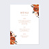 Menu Mariage Poster Fleurs Oranges
