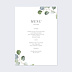 Menu Mariage Poster Eucalyptus