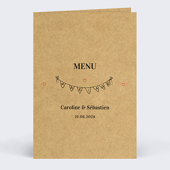 Menu mariage Timeline