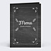 Menu Mariage Feuilles Ardoise
