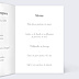 Menu Mariage Menu Fleurs des Champs