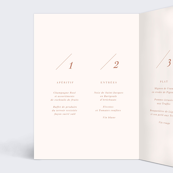 Menu Mariage Botanica