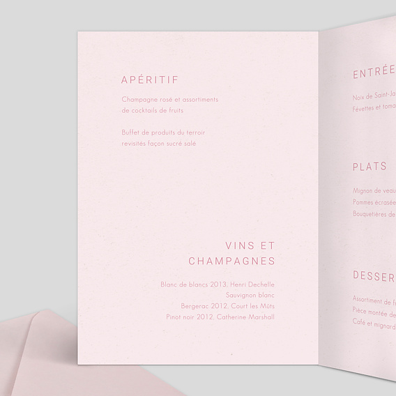 Menu Mariage Maison Lemoine X Popcarte - Ivory