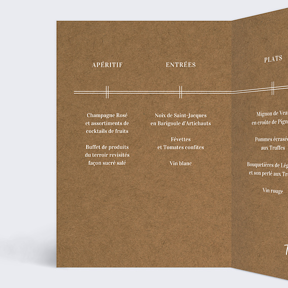 Menu Mariage Bohème