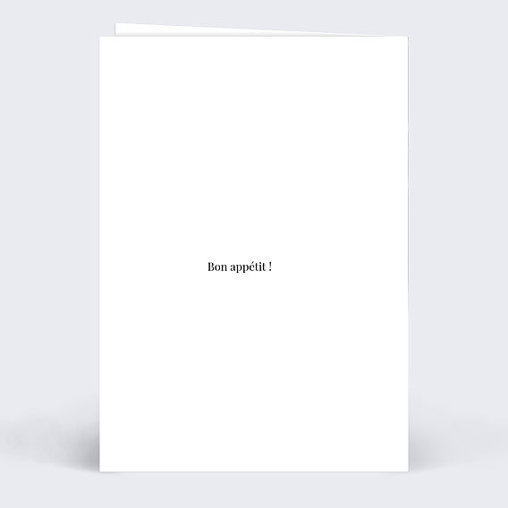 Menu mariage Calligraphie Verso